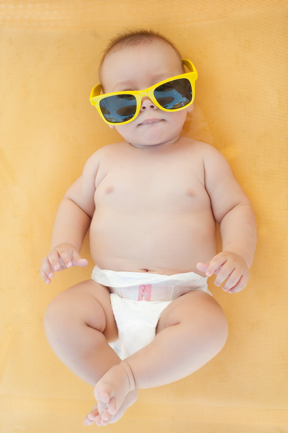 Baby with sunglasses